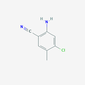 molecular formula C8H7ClN2 B1278621 2-Amino-4-chloro-5-methylbenzonitrile CAS No. 289686-80-2