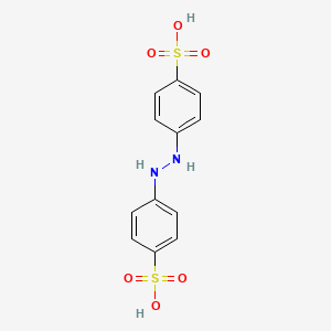 molecular formula C12H12N2O6S2 B12786238 4,4'-Hydrazine-1,2-diyldibenzenesulfonic acid CAS No. 6337-85-5