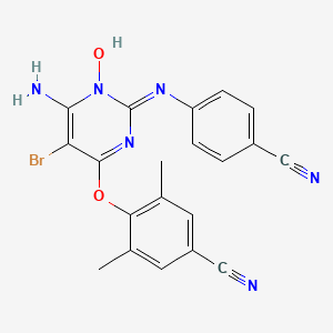 molecular formula C20H15BrN6O2 B12786246 Etravirine N-oxide CAS No. 907180-19-2
