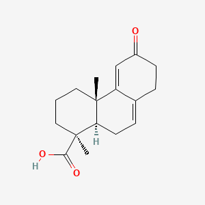molecular formula C17H22O3 B12786254 (1S,4aS,10aR)-1,4a-dimethyl-6-oxo-3,4,7,8,10,10a-hexahydro-2H-phenanthrene-1-carboxylic acid CAS No. 33169-07-2