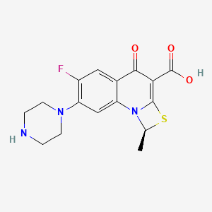 molecular formula C16H16FN3O3S B12786278 Ulifloxacin, (S)- CAS No. 138382-93-1
