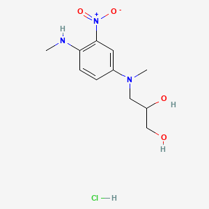 molecular formula C11H18ClN3O4 B12786292 HC Blue no. 6 CAS No. 93633-78-4