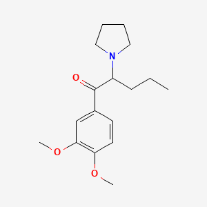 molecular formula C17H25NO3 B12786305 3',4'-Dimethoxy-alpha-pyrrolidinopentiophenone CAS No. 850442-84-1