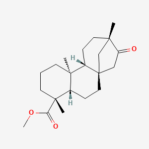 molecular formula C21H32O3 B12786323 Methyl 16-oxostachan-18-oate CAS No. 30217-41-5
