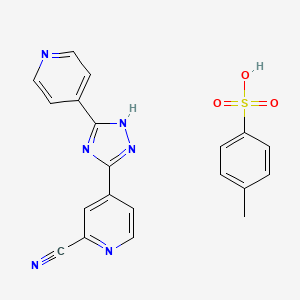 molecular formula C20H16N6O3S B12786330 Topiroxostat tosylate CAS No. 577778-88-2