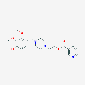 molecular formula C22H29N3O5 B12786360 Ninerafaxstat CAS No. 2254741-41-6