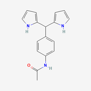 molecular formula C17H17N3O B1278639 N-(4-(Di(1H-pyrrol-2-yl)methyl)phenyl)acetamide CAS No. 214554-43-5