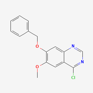 molecular formula C16H13ClN2O2 B1278641 7-(Benzyloxy)-4-chloro-6-methoxyquinazoline CAS No. 162364-72-9