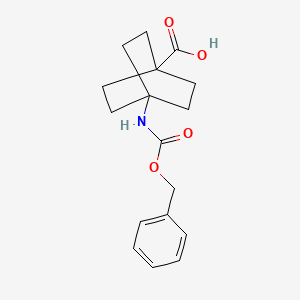 molecular formula C17H21NO4 B1278642 4-(Benzyloxycarbonylamino)bicyclo[2.2.2]octane-1-carboxylic acid CAS No. 444344-91-6