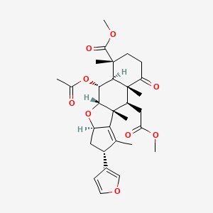 molecular formula C30H38O9 B12786461 Dihydronimbin CAS No. 73264-01-4