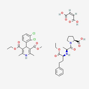 molecular formula C42H51Cl2N3O13 B12786469 Enalapril maleate and felodipine 
