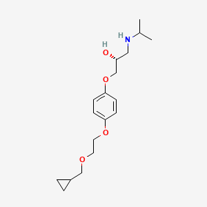molecular formula C18H29NO4 B12786537 Cicloprolol, (R)- CAS No. 118107-95-2