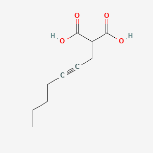 molecular formula C10H14O4 B12786582 2-(2-Heptynyl)malonic acid CAS No. 7499-20-9