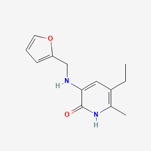 molecular formula C13H16N2O2 B12786583 2(1H)-Pyridinone, 5-ethyl-3-((2-furanylmethyl)amino)-6-methyl- CAS No. 143707-97-5