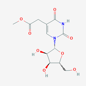 molecular formula C12H16N2O8 B127866 5-Methoxycarbonylmethyluridine CAS No. 29428-50-0