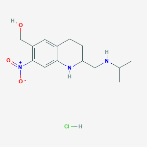 molecular formula C14H22ClN3O3 B12786668 Oxamniquine hydrochloride CAS No. 51607-43-3