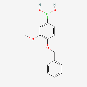 molecular formula C14H15BO4 B1278669 4-Benzyloxy-3-methoxyphenylboronic acid CAS No. 243990-53-6
