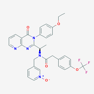 molecular formula C32H28F3N5O5 B12786756 Unii-FN2hyi3FM5 CAS No. 752244-90-9
