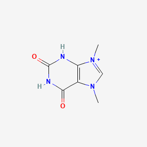 molecular formula C7H9N4O2+ B12786814 7,9-Dimethylxanthine betaine CAS No. 5752-21-6