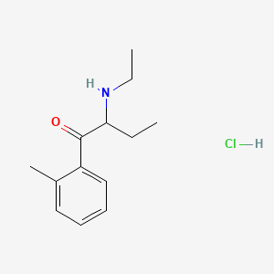 molecular formula C13H20ClNO B12786841 2-Methylethylbuphedrone hydrochloride CAS No. 18267-89-5
