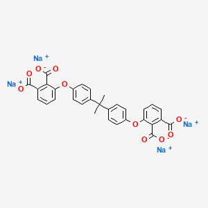 molecular formula C31H20Na4O10 B12786854 1,2-Benzenedicarboxylic acid, 3,3'-((1-methylethylidene)bis(4,1-phenyleneoxy))bis-, tetrasodium salt CAS No. 72066-81-0