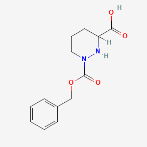 molecular formula C13H16N2O4 B1278687 1-((Benzyloxy)carbonyl)hexahydropyridazine-3-carboxylic acid CAS No. 72120-54-8