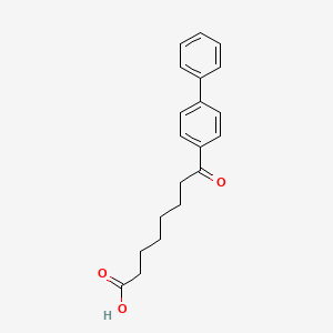 molecular formula C20H22O3 B1278692 8-(4-Biphenyl)-8-oxooctanoic acid CAS No. 362669-53-2