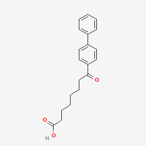 molecular formula C20H22O3 B1278692 7-(4-Biphenyl)carbonylheptanoic acid CAS No. 362669-53-2