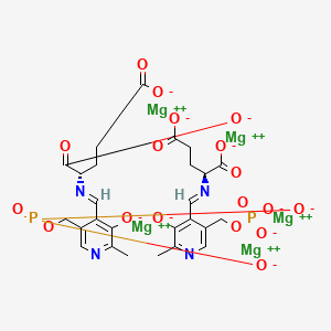 molecular formula C26H24Mg5N4O18P2 B12786939 Magnesium pyridoxal 5-phosphate glutamate CAS No. 139319-33-8