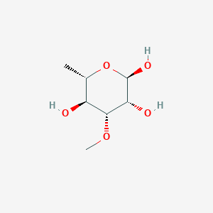 molecular formula C7H14O5 B12786949 6-deoxy-3-O-methyl-alpha-L-mannopyranose CAS No. 78185-80-5