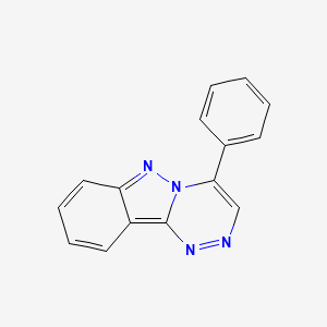 molecular formula C15H10N4 B12786965 4-Phenyl(1,2,4)triazino(4,3-b)indazole CAS No. 79441-91-1
