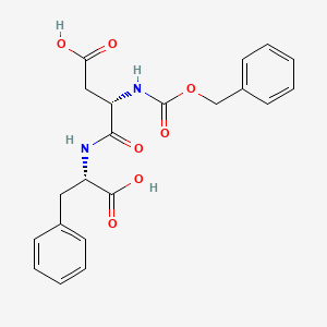 molecular formula C21H22N2O7 B12786973 N-Benzyloxycarbonyl-aspartylphenylalanine CAS No. 102068-14-4