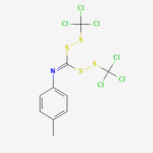 molecular formula C10H7Cl6NS4 B12786991 N-(Bis((trichloromethyl)dithio)methylene)-4-methylaniline CAS No. 65331-42-2