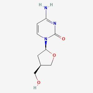 molecular formula C9H13N3O3 B12787063 beta-2'-Oxa-carbocyclic-2',3'-dideoxycytidine CAS No. 146609-12-3