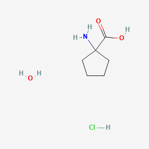 molecular formula C6H14ClNO3 B12787083 Cycloleucine hydrochloride monohydrate CAS No. 66146-62-1