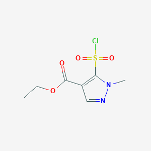 molecular formula C7H9ClN2O4S B1278709 ethyl 5-(chlorosulfonyl)-1-methyl-1H-pyrazole-4-carboxylate CAS No. 88398-82-7