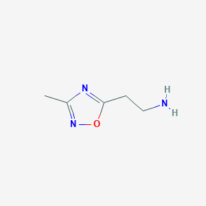 molecular formula C5H9N3O B1278714 2-(3-Methyl-1,2,4-oxadiazol-5-yl)ethan-1-amine CAS No. 147216-21-5