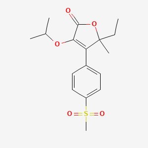 molecular formula C17H22O5S B12787143 Tyt4ahv2R3 CAS No. 256339-19-2