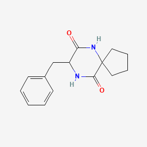 molecular formula C15H18N2O2 B12787195 8-Benzyl-6,9-diazaspiro(4.5)decane-7,10-dione CAS No. 92870-07-0