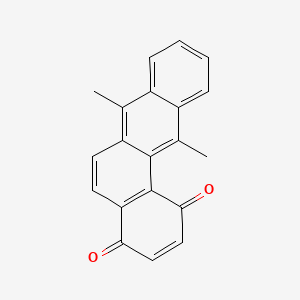 molecular formula C20H14O2 B12787205 Benz(a)anthracene-1,4-dione, 7,12-dimethyl- CAS No. 71964-73-3