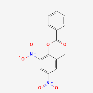 molecular formula C14H10N2O6 B12787269 (2-Methyl-4,6-dinitrophenyl) benzoate CAS No. 4102-92-5