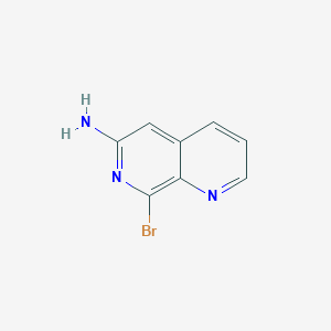 molecular formula C8H6BrN3 B1278728 8-Bromo-1,7-naphthyridin-6-amine CAS No. 5912-35-6