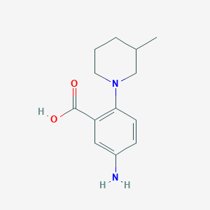 molecular formula C13H18N2O2 B1278731 5-Amino-2-(3-methyl-1-piperidinyl)benzoic acid CAS No. 78243-67-1