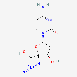 molecular formula C9H12N6O4 B12787405 4'-Azido-2'-deoxycytidine CAS No. 130108-76-8
