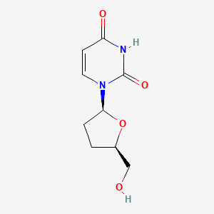 molecular formula C9H12N2O4 B12787411 2',3'-Dideoxy-beta-L-uridine CAS No. 153547-98-9