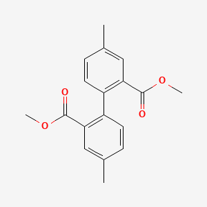 molecular formula C18H18O4 B12787484 Methyl 2-(2-methoxycarbonyl-4-methylphenyl)-5-methylbenzoate CAS No. 2941-80-2