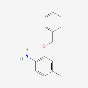 molecular formula C14H15NO B1278758 2-(Benzyloxy)-4-methylaniline CAS No. 220985-61-5