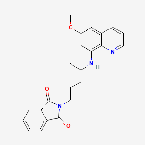 molecular formula C23H23N3O3 B12787588 2-[4-[(6-Methoxy-8-quinolinyl)amino]pentyl]-1H-isoindole-1,3(2H)-dione CAS No. 83532-78-9