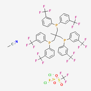 molecular formula C50H36Cl2F21IrNO3P3S B12787601 (IrCl2(MeCN)(CF3PPP))(OTf) CAS No. 207747-25-9