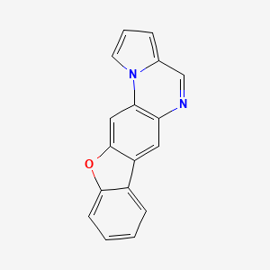 molecular formula C17H10N2O B12787607 (1)Benzofuro(3,2-g)pyrrolo(1,2-a)quinoxaline CAS No. 72499-60-6